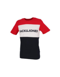 T-shirt logo block rouge homme - Jack & Jones