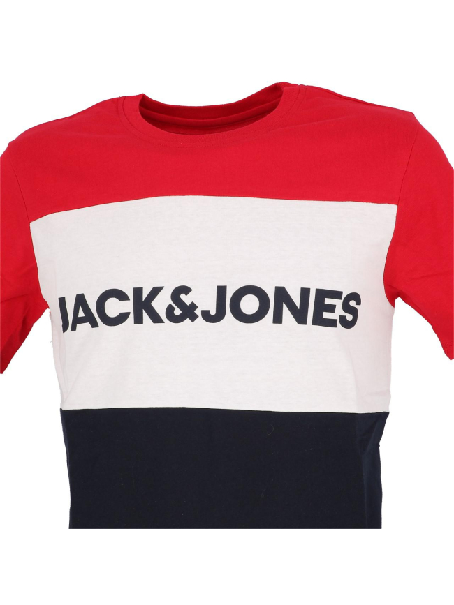 T-shirt logo block rouge homme - Jack & Jones