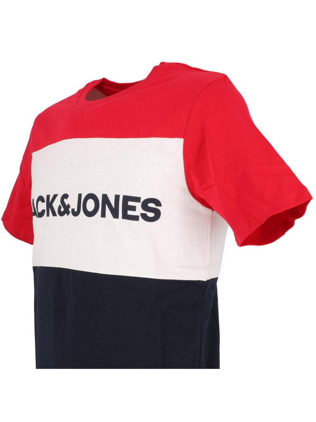 T-shirt logo block rouge homme - Jack & Jones