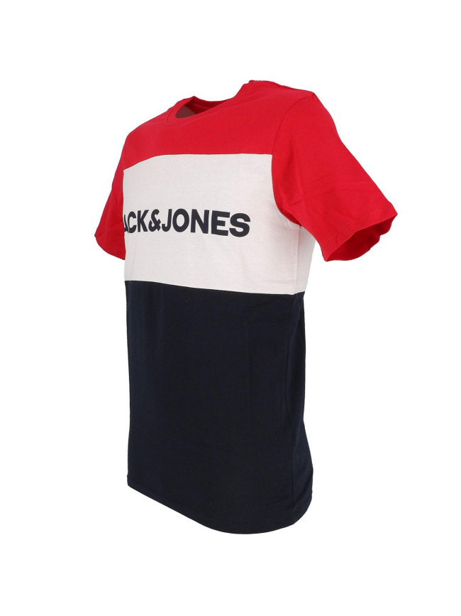 T-shirt logo block rouge homme - Jack & Jones