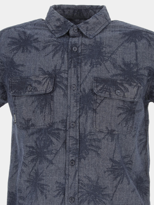 Chemise manches courtes palmir bleu homme - Treeker 9