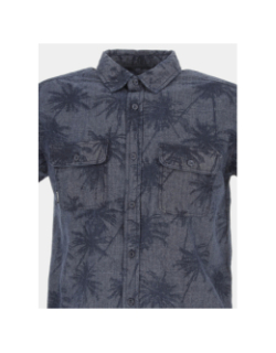 Chemise manches courtes palmir bleu homme - Treeker 9