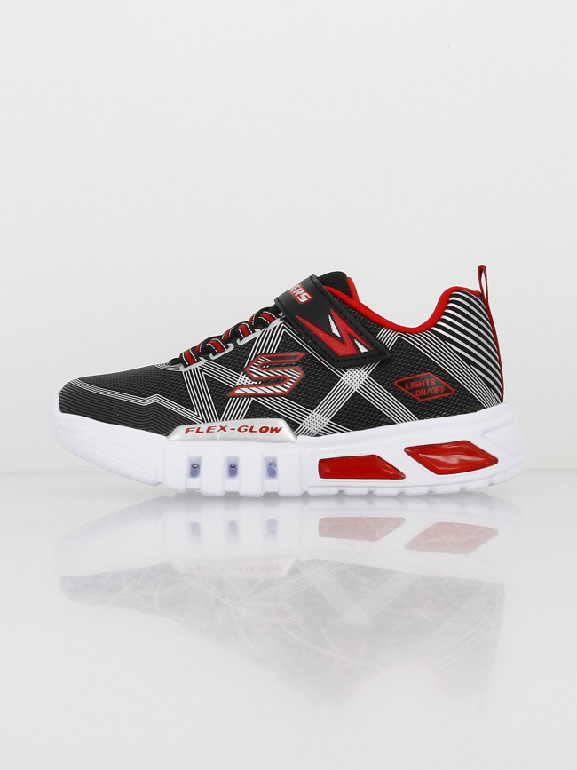 Baskets lumineuse à scratch light noir enfant - Skechers