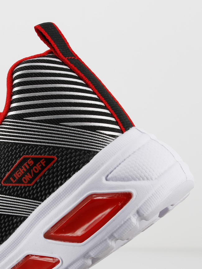 Baskets lumineuse à scratch light noir enfant - Skechers