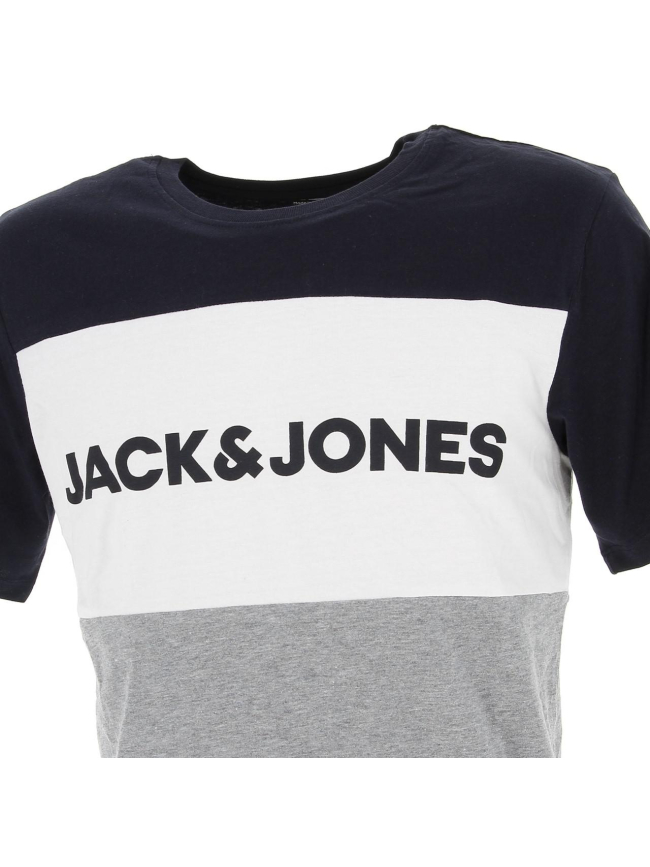 T-shirt logo block gris homme - Jack & Jones