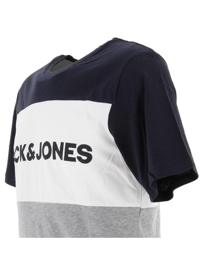 T-shirt logo block gris homme - Jack & Jones