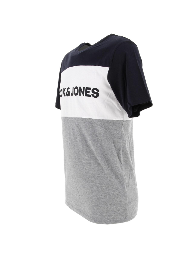 T-shirt logo block gris homme - Jack & Jones