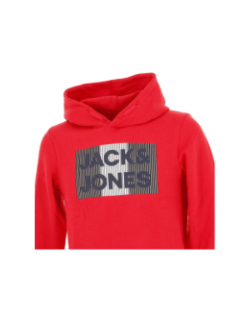 Sweat à capuche corp logo rouge garçon - Jack & Jones