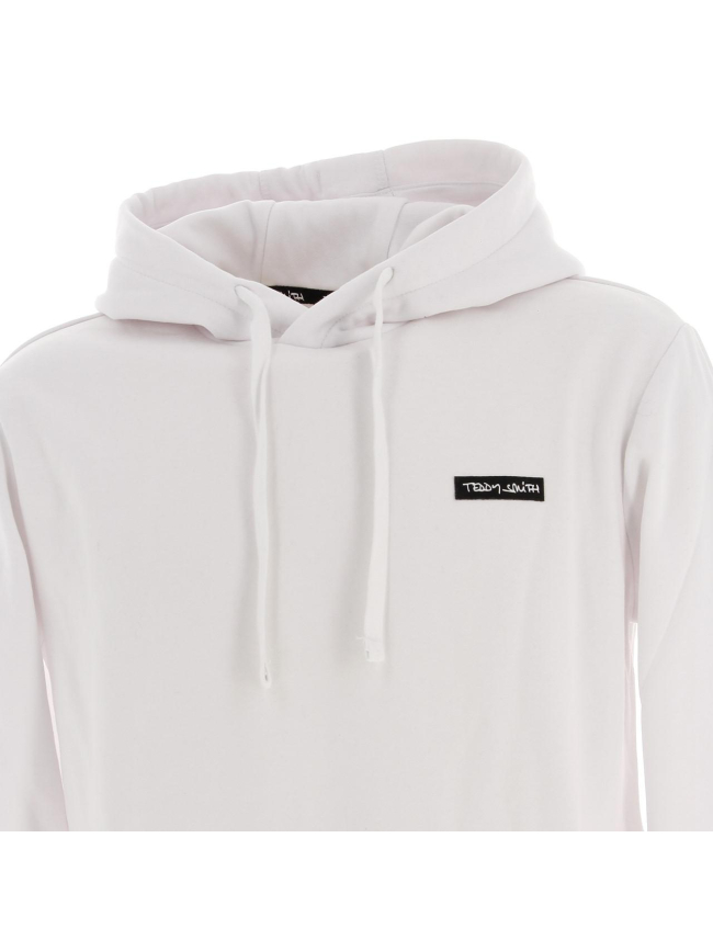 Sweat à capuche nark blanc homme - Teddy Smith