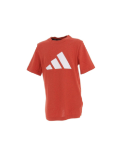 T-shirt logo 3 bandes rouge enfant - Adidas