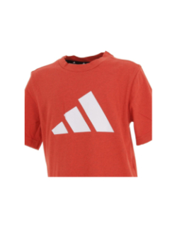 T-shirt logo 3 bandes rouge enfant - Adidas