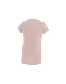 T-shirt long col rond logo irisé rose fille - Adidas