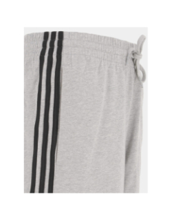 Short de sport 3 bandes gris homme - Adidas