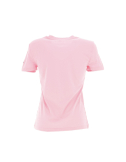 T-shirt linear logo rose noir femme - Adidas