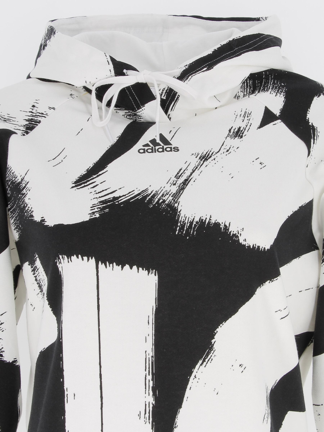 Sweat à capuche blanc femme - Adidas