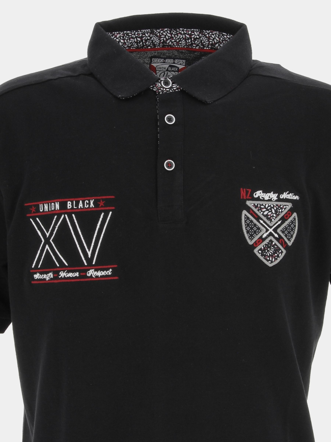 Polo de rugby try noir homme - Union Black