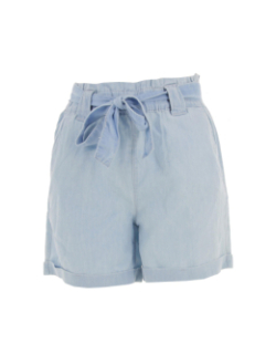 Short ceinture bea denim bleu femme - Only