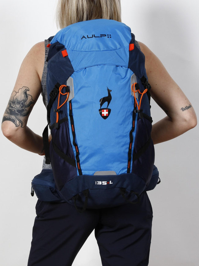 Sac à dos de randonnée filet dos tendu malmo bleu - Aulp