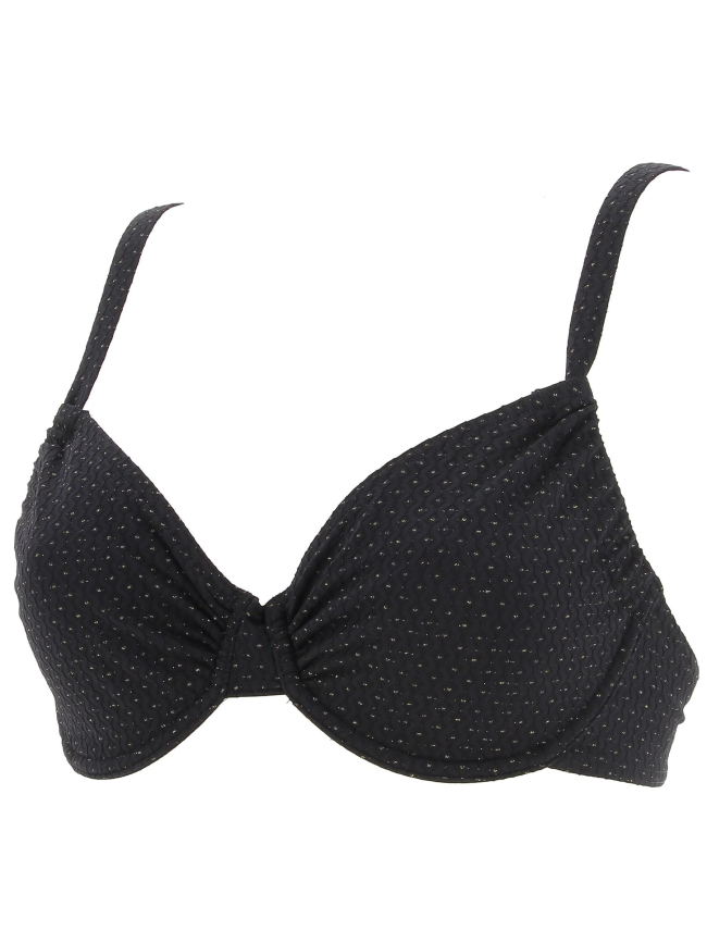 Maillot de bain 2 pièces zig zag noir femme - Grain De Sable