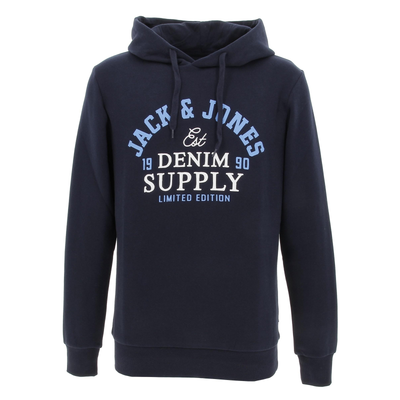 Sweat à capuche logo bleu marine homme - Jack & Jones