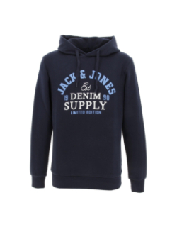 Sweat à capuche logo bleu marine homme - Jack & Jones