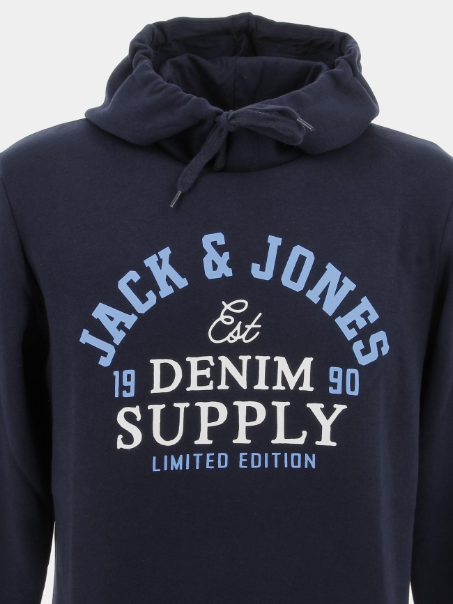 Sweat à capuche logo bleu marine homme - Jack & Jones