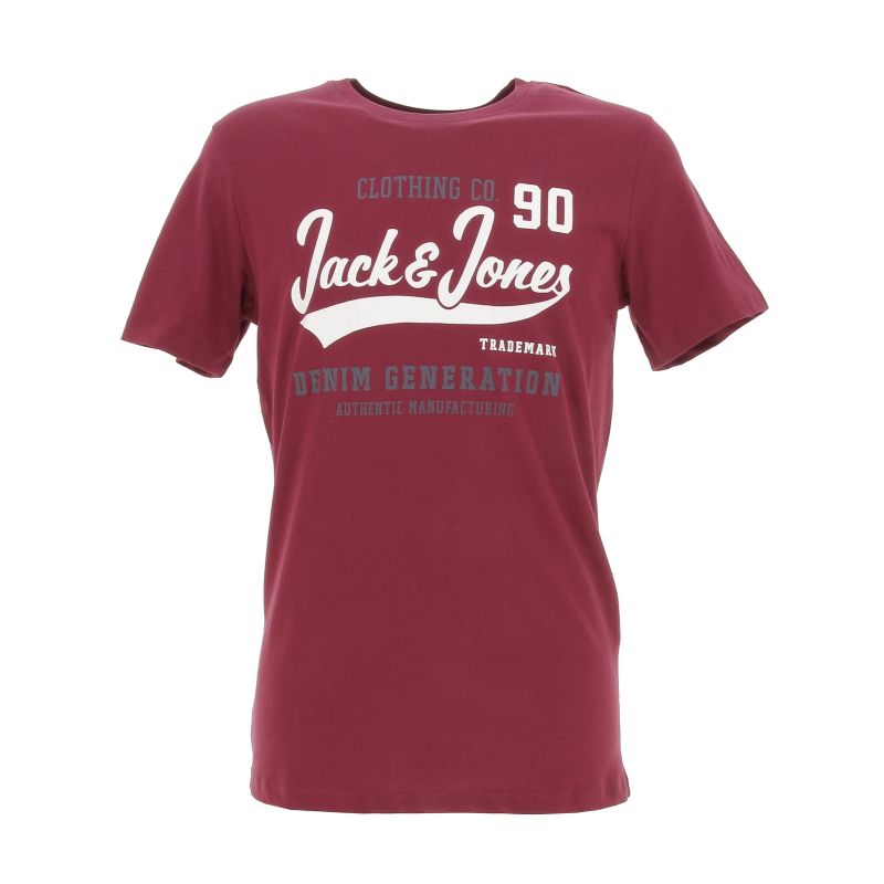 T-shirt logo bordeaux homme - Jack & Jones