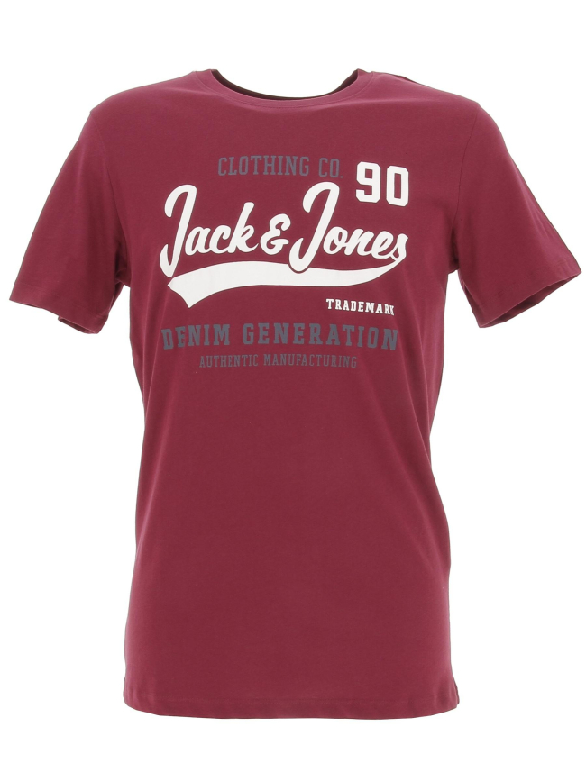 T-shirt logo bordeaux homme - Jack & Jones