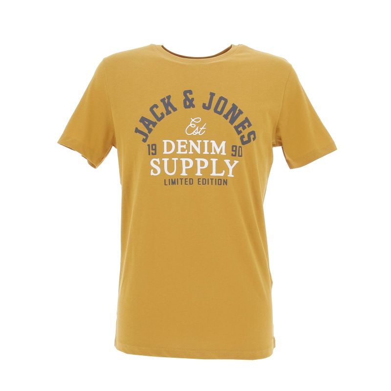 T-shirt logo jaune moutarde homme - Jack & Jones