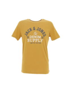 T-shirt logo jaune moutarde homme - Jack & Jones