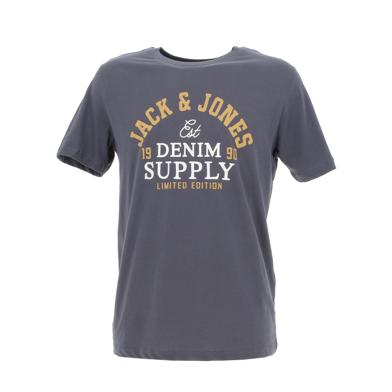 T-shirt logo gris anthracite homme - Jack & Jones