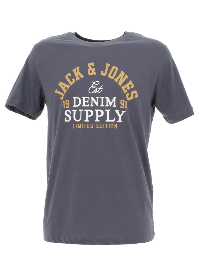 T-shirt logo gris anthracite homme - Jack & Jones