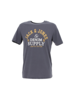 T-shirt logo gris anthracite homme - Jack & Jones