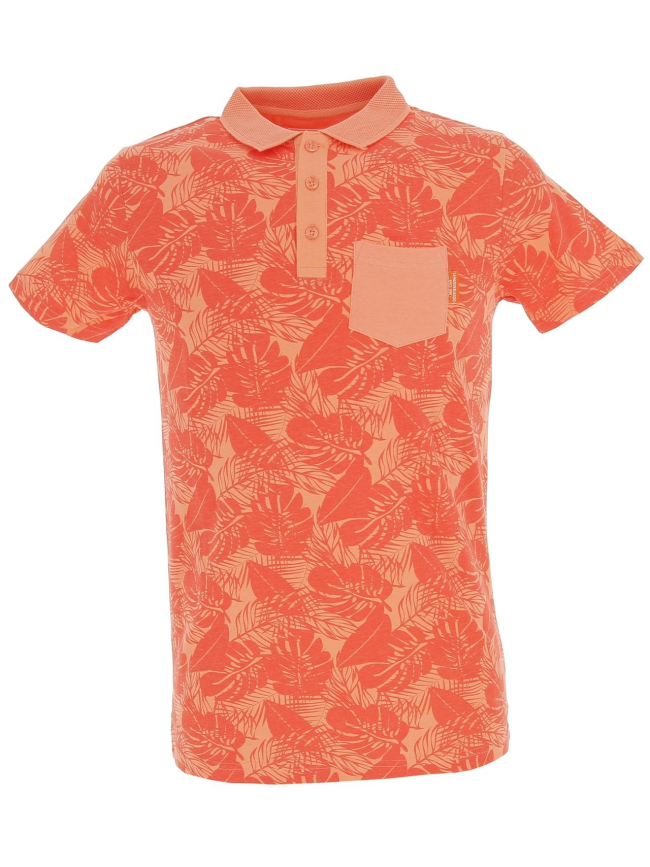 Polo player orange homme - La Maison Blaggio