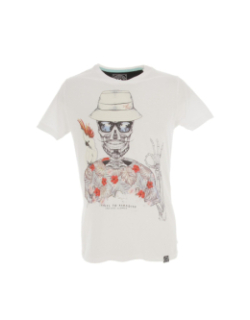 T-shirt modesto skull blanc homme - La Maison Blaggio