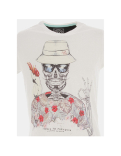 T-shirt modesto skull blanc homme - La Maison Blaggio