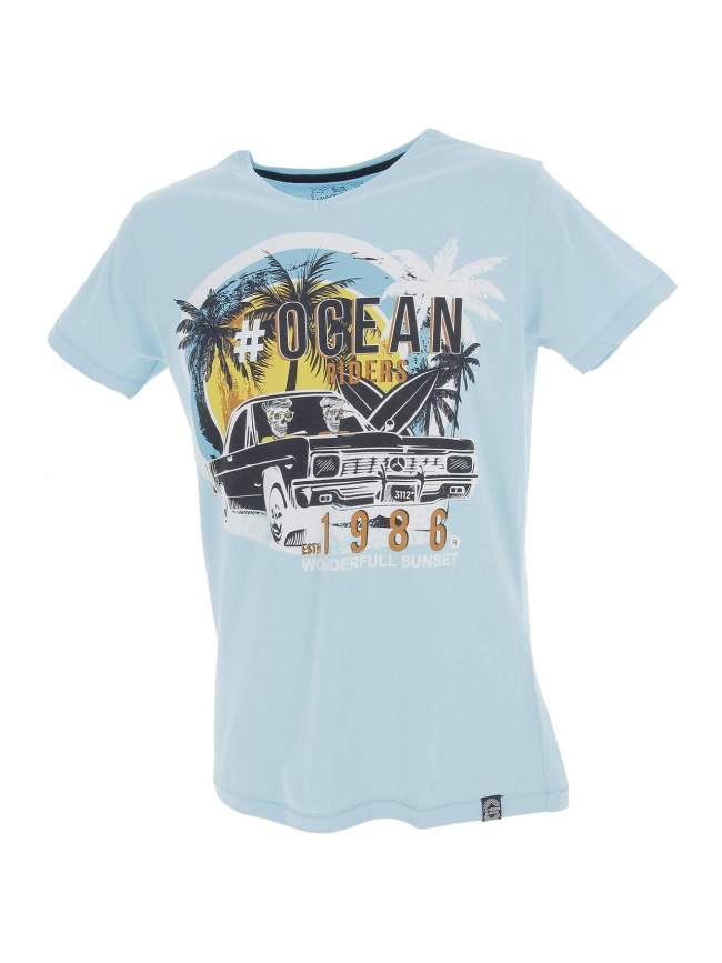 T-shirt melrose sky bleu homme - La Maison Blaggio