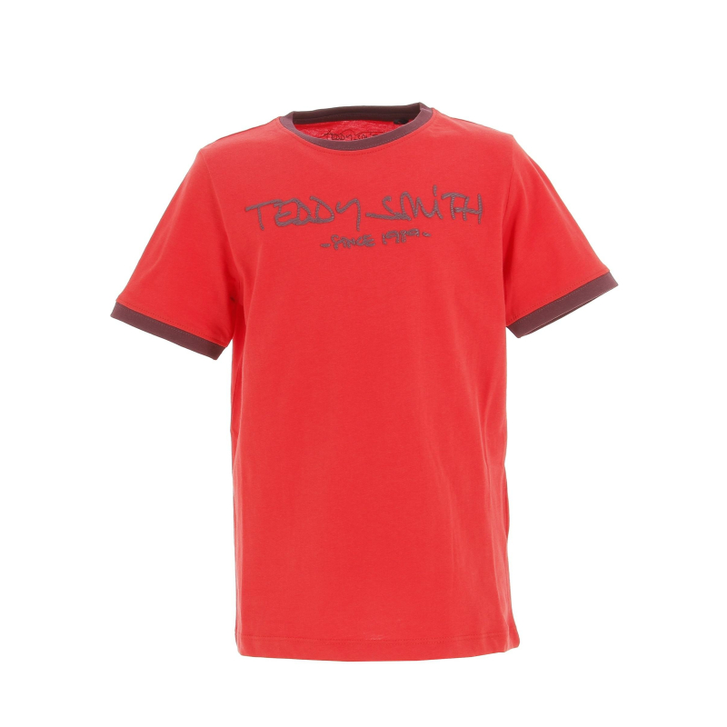 T-shirt ticlass 3 rouge garçon - Teddy Smith