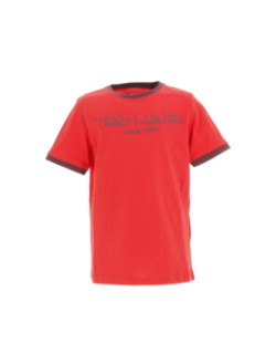 T-shirt ticlass 3 rouge garçon - Teddy Smith