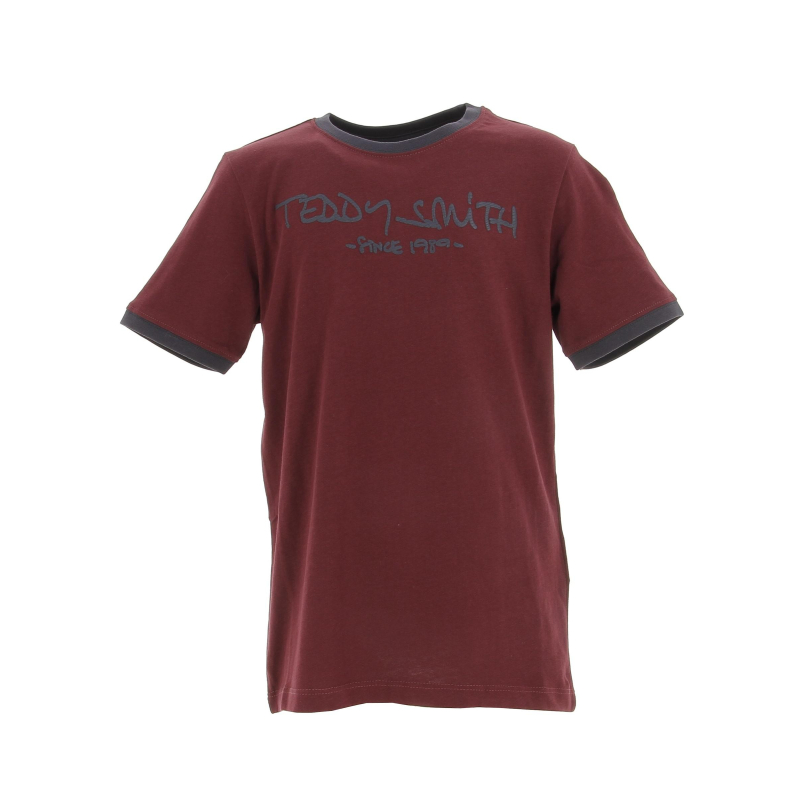 T-shirt ticlass 3 bordeaux enfant - Teddy Smith