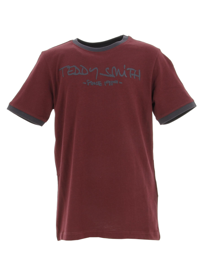 T-shirt ticlass 3 bordeaux enfant - Teddy Smith
