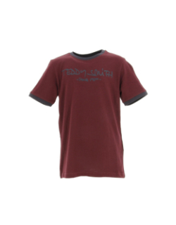 T-shirt ticlass 3 bordeaux enfant - Teddy Smith