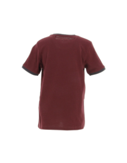 T-shirt ticlass 3 bordeaux enfant - Teddy Smith