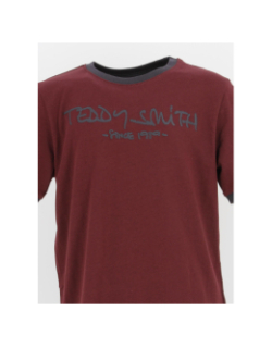 T-shirt ticlass 3 bordeaux enfant - Teddy Smith