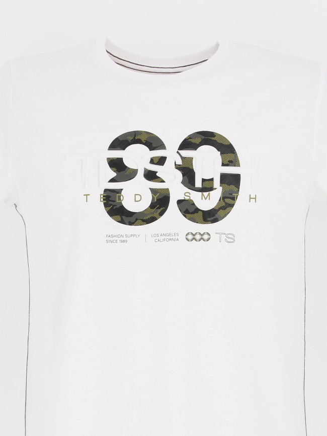 T-shirt alt blanc garçon - Teddy Smith