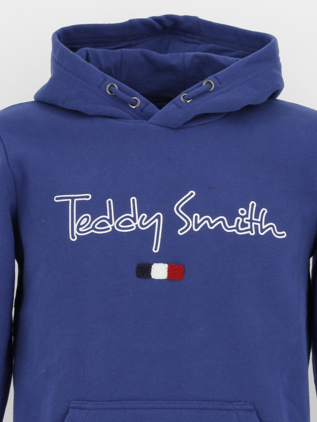 Sweat à capuche seven bleu garçon - Teddy Smith
