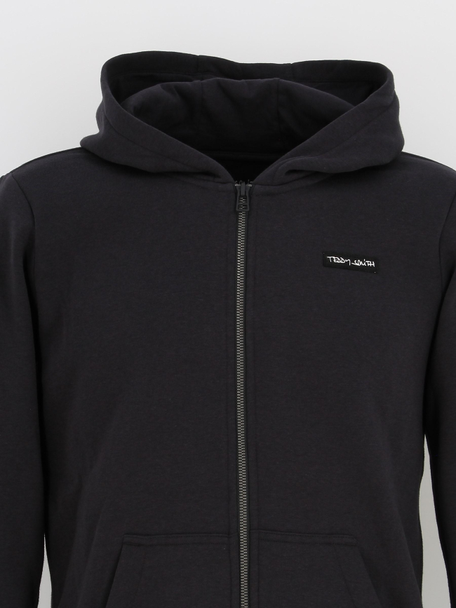 Sweat zippé à capuche narky bleu marine enfant - Teddy Smith