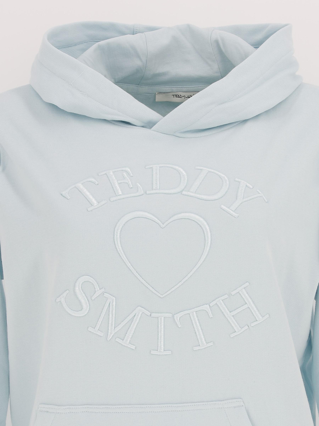 Sweat à capuche keal bleu fille - Teddy Smith