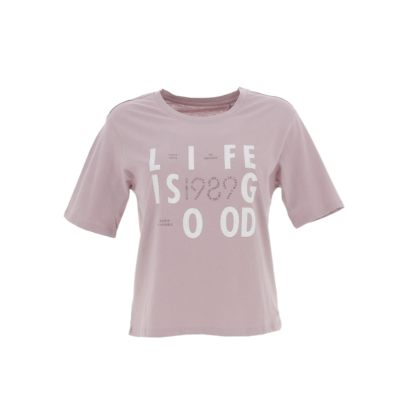 T-shirt good parme violet fille - Teddy Smith