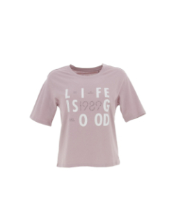 T-shirt good parme violet fille - Teddy Smith